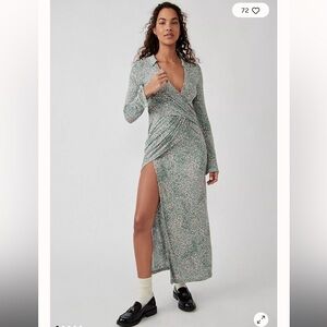NWOT Free People Shayla Wrap Midi Dress size M